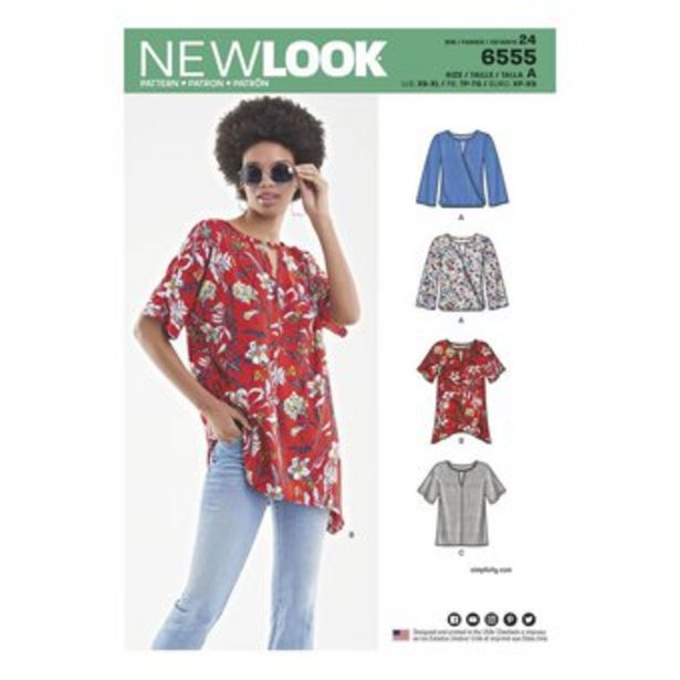 New Look Women's Shirt Sewing Pattern 6555 offers at £6.49 in Hobbycraft