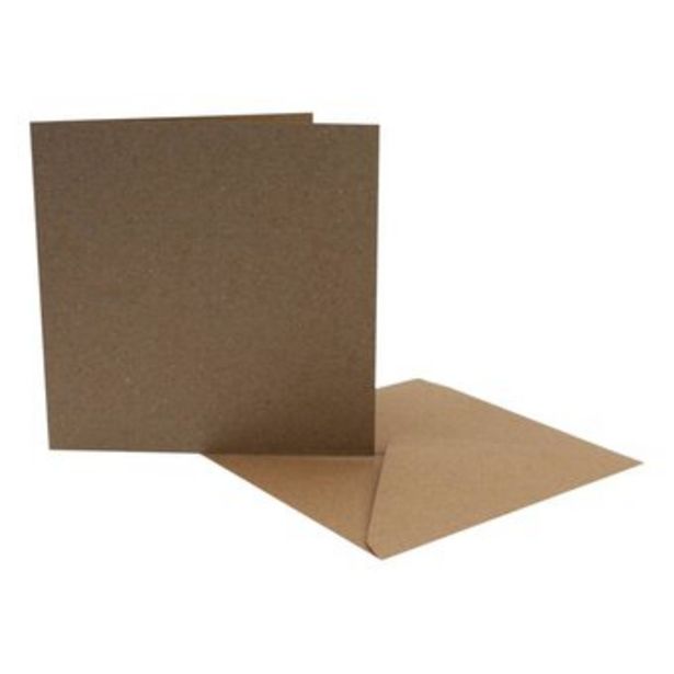 Kraft Cards and Envelopes 6 x 6 Inches 50 Pack offers at £7.49 in Hobbycraft