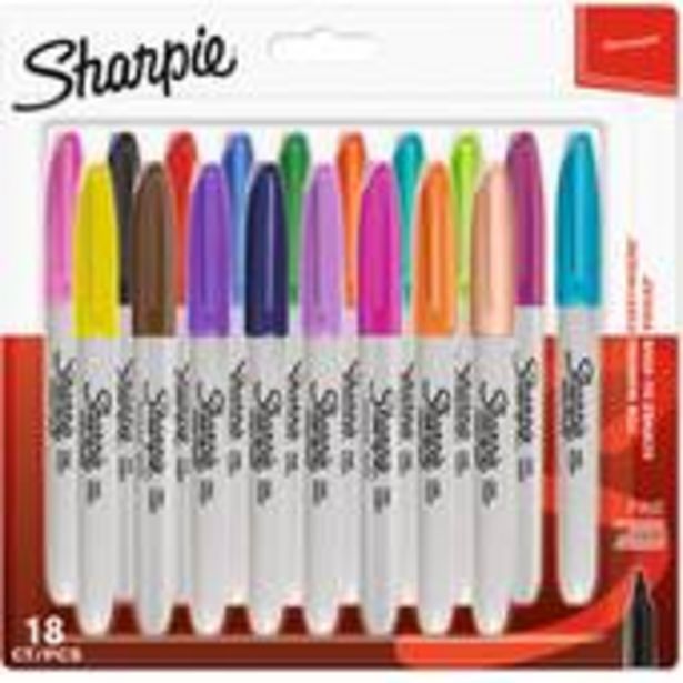 Sharpie Assorted Fine Point Permanent Markers 18 Pack offer at £11.25