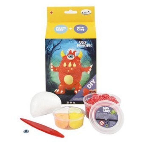 DIY Red Monster Silk and Foam Clay Kit offers at £6.49 in Hobbycraft