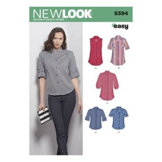 New Look Women's Shirt Sewing Pattern 6394 offers at £6.49 in Hobbycraft