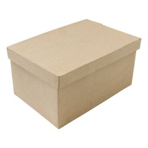 Mache Rectangular Box (with lid) 25cm offers at £4.49 in Hobbycraft