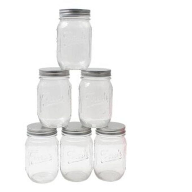 Fresh Embossed Clear Glass Jar 490ml 6 Pack offers at £7.49 in Hobbycraft