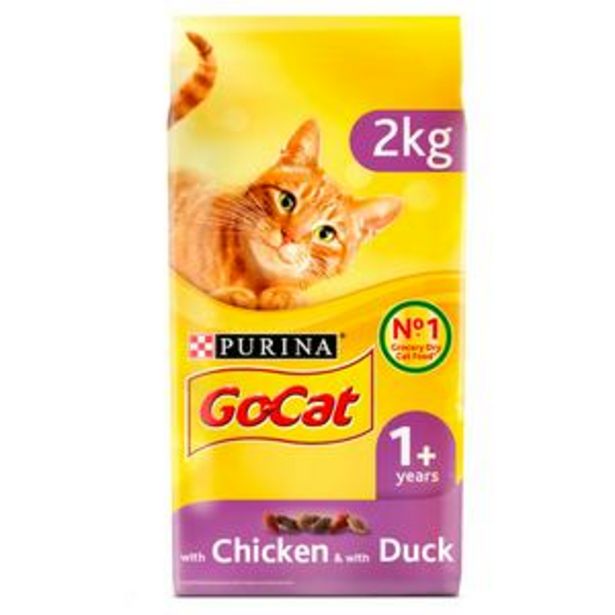 Go-Cat Adult Dry Cat Food Chicken And Duck 2kg offer at £4