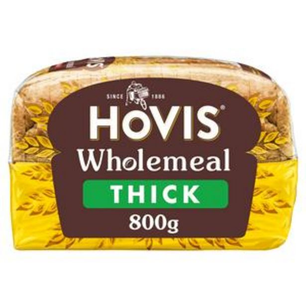 Hovis Thick Sliced Wholemeal Bread 800g offer at £1.1