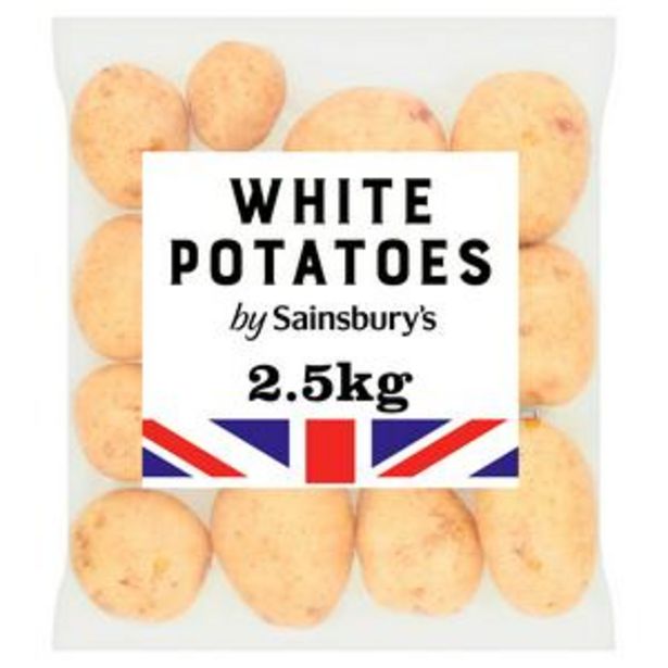 Sainsbury's British White Potatoes 2.5kg offer at £0.91
