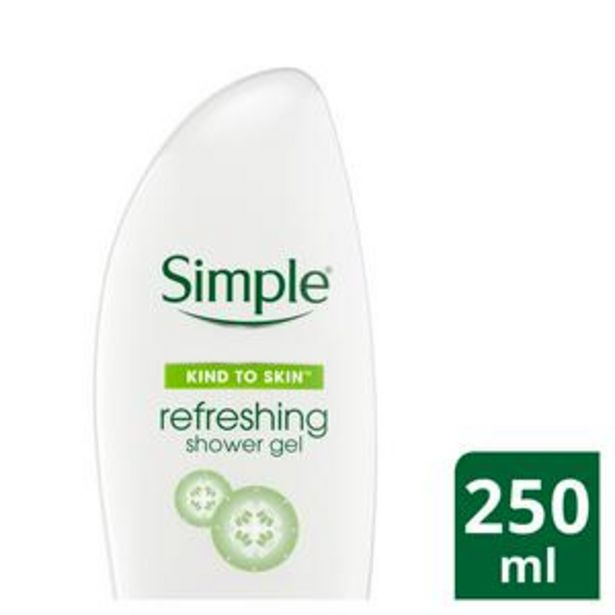 Simple Kind to Skin Refreshing Shower Gel 250ml offer at £1
