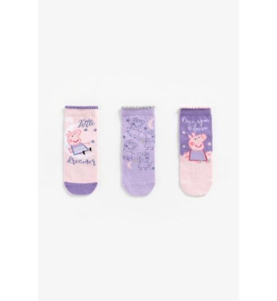 Girls 3 Pack Peppa Pig Socks offer at £1.5
