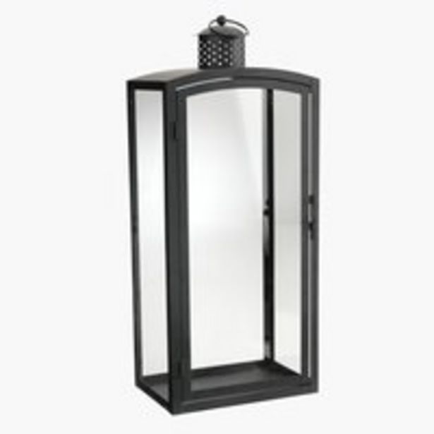 Lantern REINAR W17xL25xH60cm blackSave 54% offer at £12.5