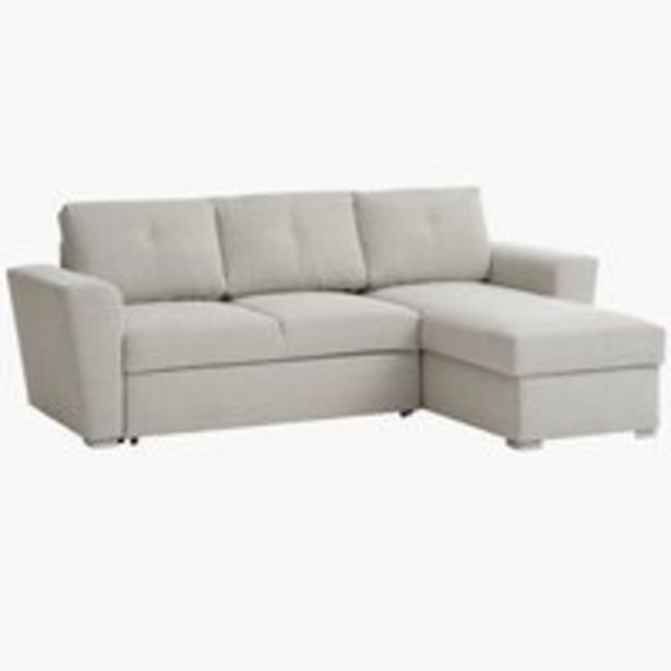 Sofa bed chaise longue VEJLBY light sandSave 21% offer at £550