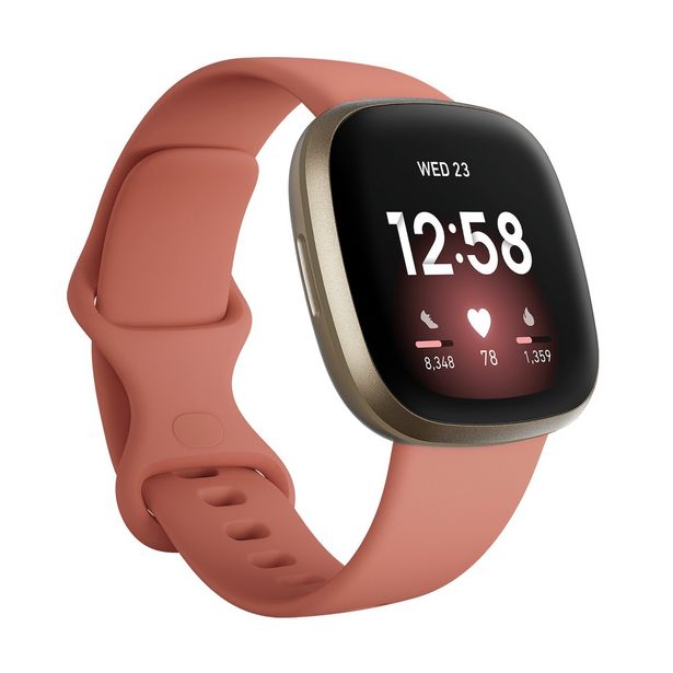 Fitbit Versa 3 Smart Watch - Pink Clay offer at £159.99
