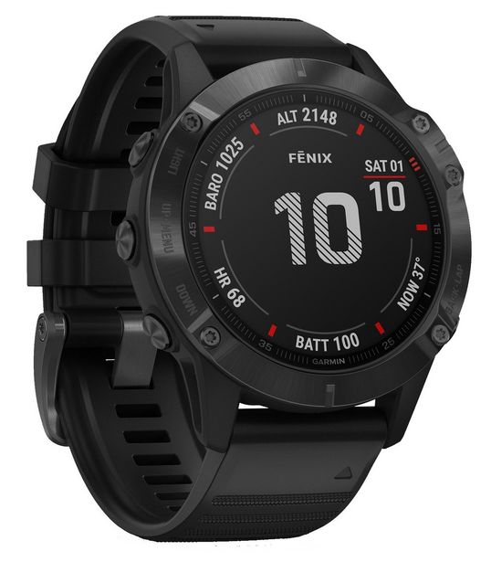 Garmin Fenix 6 Pro GPS Smart Watch - Black / Black Band offers at £399 in Argos