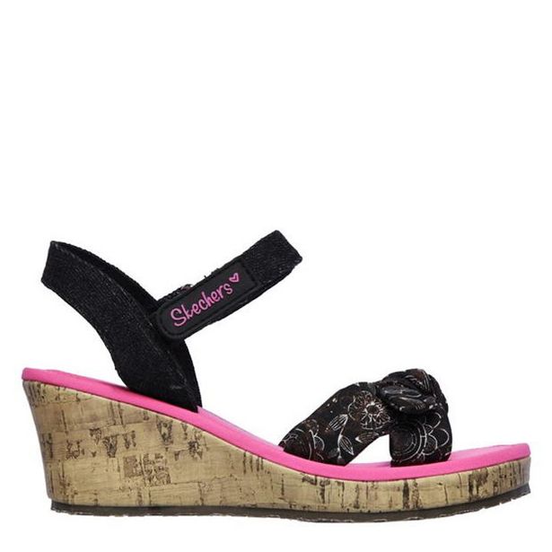 Skechers Tik Ban Cut Junior Girls Wedge Sandals offer at £12.5