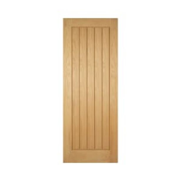 Mexicano Unfinished Oak Door 762 x 1981mm offer at £118.66