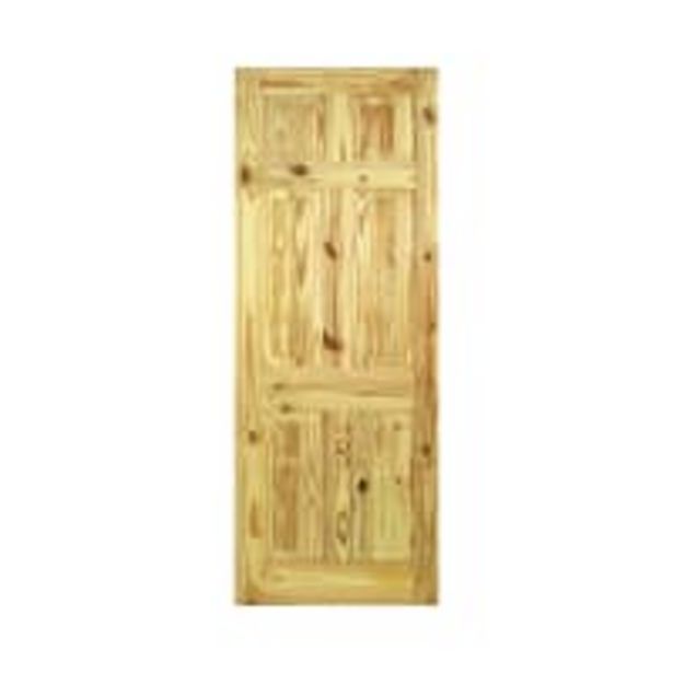6 Panel Knotty Pine Door 610 x 1981mm offer at £88.52