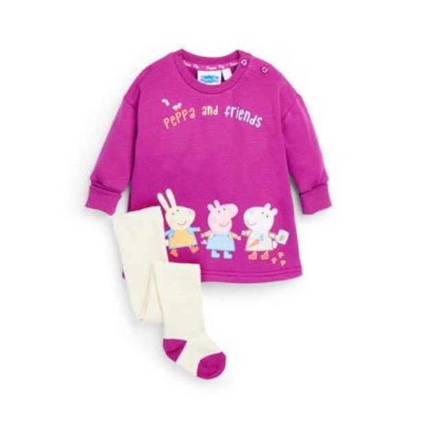 Baby Girl Peppa Pig Dress And Tights Set offer at £10
