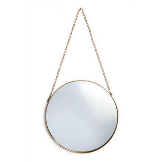 Goldtone Chain Hanging Round Mirror offer at £10