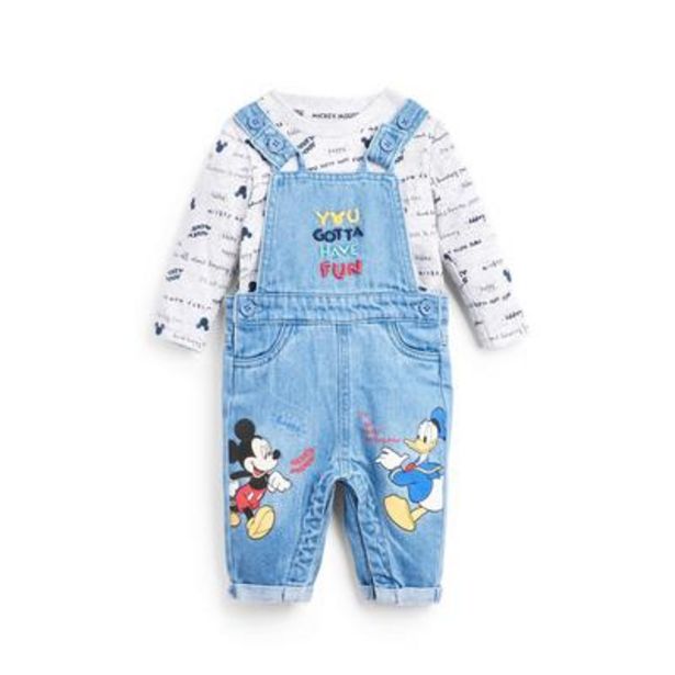 Baby Boy Disney Mickey Mouse Dungaree 2-In-1 Set offer at £14