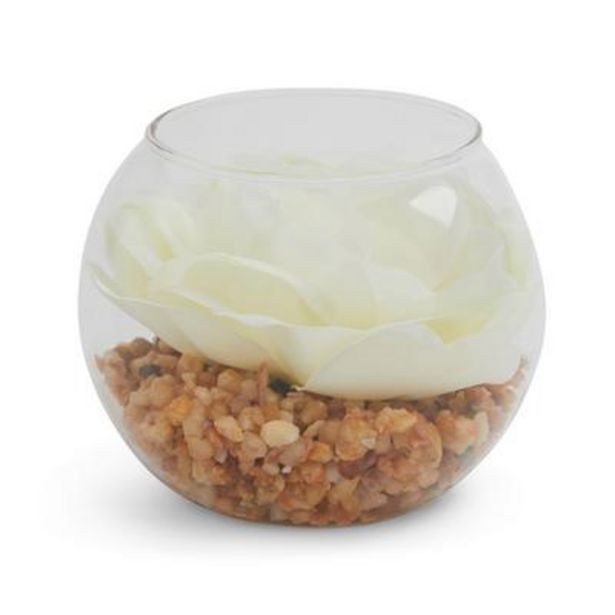 Clear Faux Flower Ornamental Bowl offer at £2.5