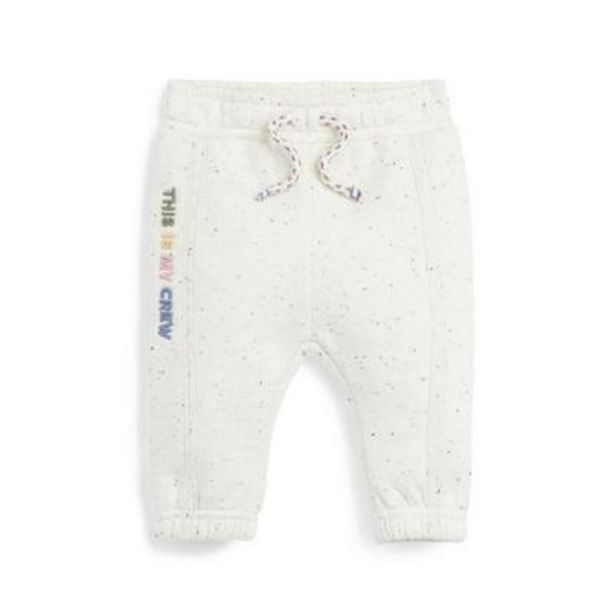 Stacey Solomon Baby Boy Ivory Slogan Joggers offer at £6