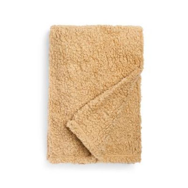 Small Beige Sherpa Throw offer at £5