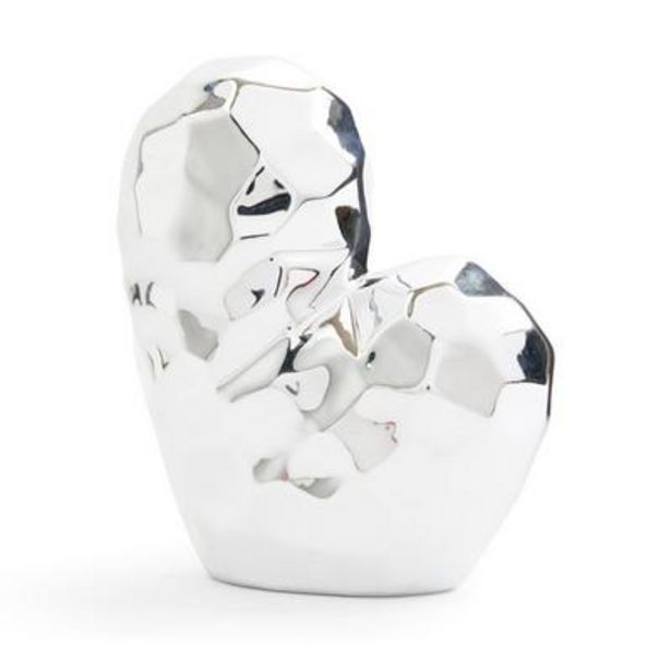 Silver Abstract Heart Ornament offer at £2.5