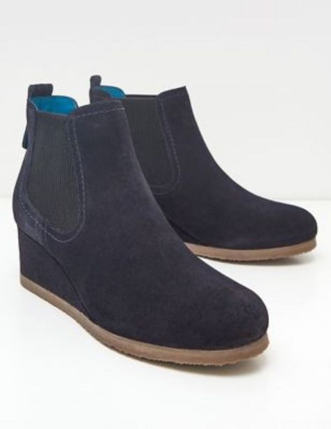 Suede Pointed Wedge Shoe Boots offer at £40
