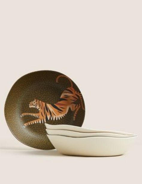 Set of 4 Jungle Picnic Pasta Bowls offers at £12 in Marks & Spencer