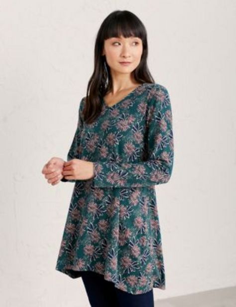 Cotton Rich Floral V-Neck Tunic offer at £40