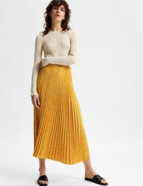 Metallic Pleated Midi Skirt offer at £35