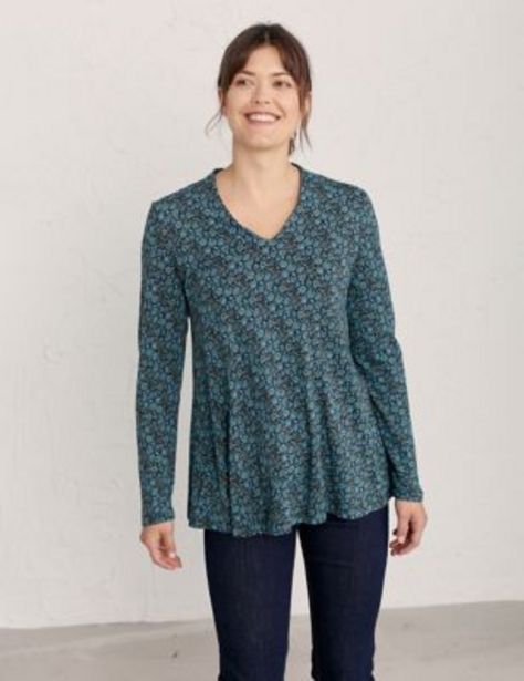 Cotton Rich Floral Long Sleeve Blouse offer at £42.95