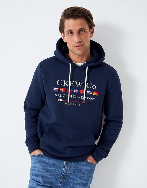 Crew Clothing Graphic Hoody - Navy offers at £25 in Beales