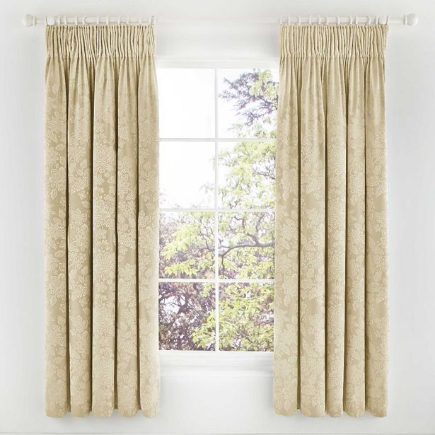 Bedeck Lara Lined Curtains 66" x 72" - Soft Gold offers at £30 in Beales