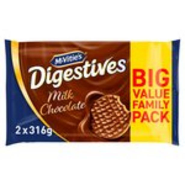 McVitie's Digestives Milk Chocolate Twin Pack offer at £1.5