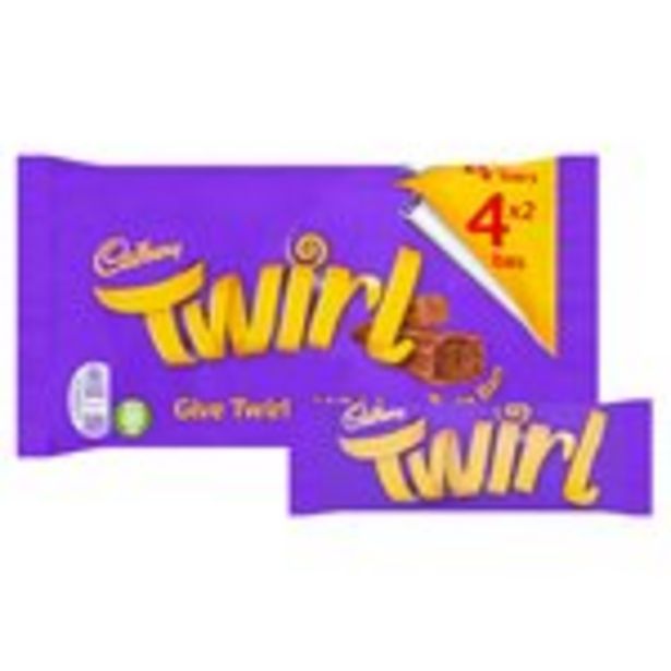 Cadbury Twirl Chocolate Bar Multipack 4pk offer at £1