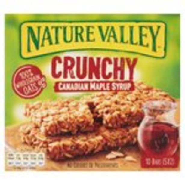 Nature Valley Crunchy Canadian Maple Syrup Cereal Bars offer at £1.2