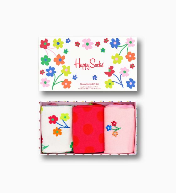 3-Pack Flower Socks Gift Set offers at £31.95 in Happy Socks