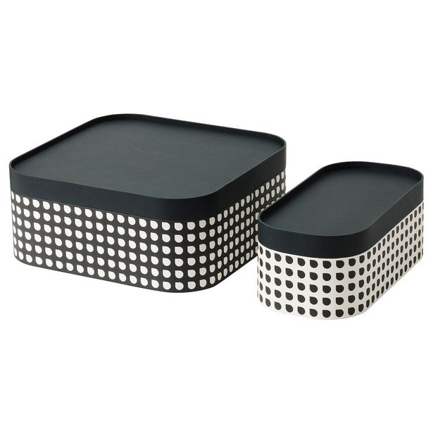 Storage box with lid, set of 2 offers at £8 in IKEA