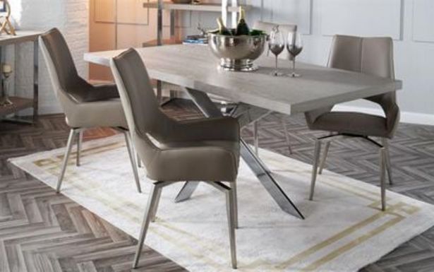 Lisbon 1.8m Dining Table with 4 Swivel Chairs offers at £1199 in ScS