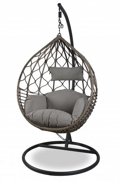 Leisuregrow Lyon Rattan Hanging Egg Chair offers at £299 in Van Hage