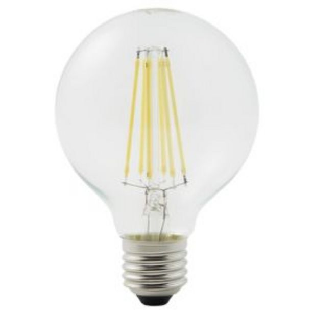 Diall E27 8W 1055lm Globe Neutral white LED Filament Light bulb offers at £3 in TradePoint