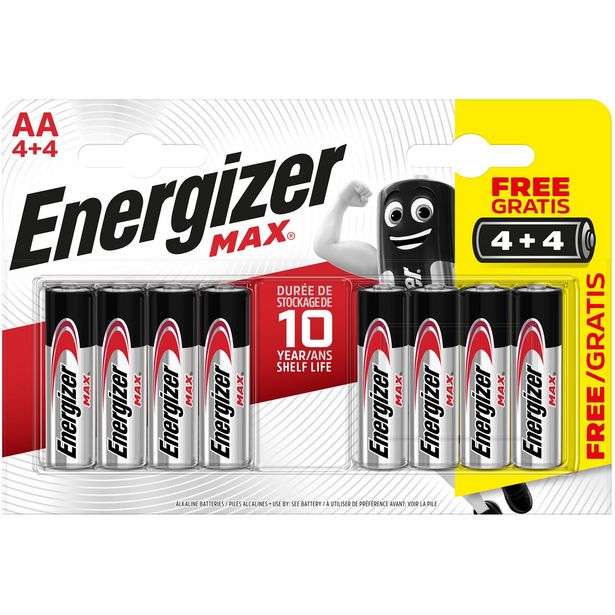 Energiser Max Battery AA 4+4 8pk offers at £5.99 in Hillier Garden Centres