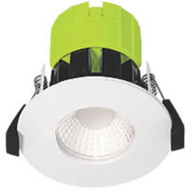Luceco FType Fixed  Fire Rated LED Downlight White 6W 600lm offers at £10.99 in Screwfix