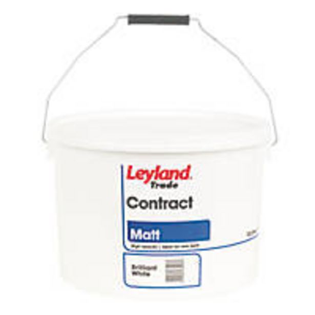 Leyland Trade Contract Matt Emulsion Paint Brilliant White 10Ltr offers at £16.99 in Screwfix