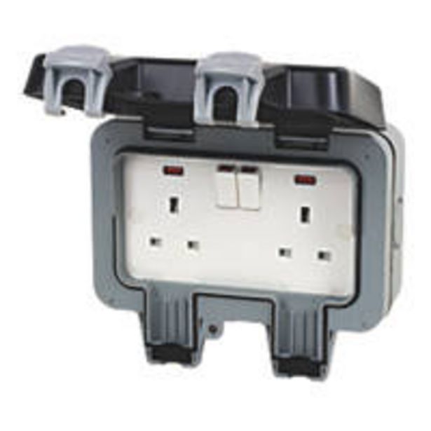 British General  IP66 13A 2-Gang DP Weatherproof Outdoor Switched Socket offers at £9.97 in Screwfix