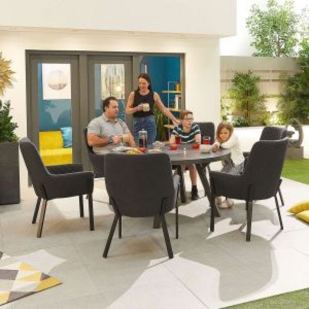 Genoa Outdoor Fabric 6 Seat Round Dining Set offers at £2799 in Notcutts Garden Centre
