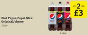 Londis offer | Diet Pepsi, Pepsi Max Original/ cherry Any 2 for £3 | 15/05/2022 - 20/05/2022