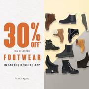 30% Off on selected Footwear offer at 
