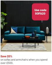 Argos offer | Save 20% on sofas and armchairs when you spen over £500 | 12/05/2022 - 17/05/2022