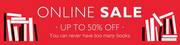 Online Sale! Up to 50% off! offer at 
